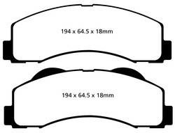 EBC Brakes - EBC Brakes DP71855 EBC 7000 Series Greenstuff SUV Supreme Compound Disc Pads