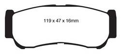 EBC Brakes - EBC Brakes DP61982 EBC 6000 Series Greenstuff Truck/SUV Brakes Disc Pads