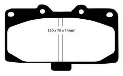 EBC Brakes - EBC Brakes DP51200NDX EBC Bluestuff NDX Full Race Brake Pads