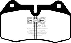 EBC Brakes - EBC Brakes DP91644 EBC Orangestuff 9000 Series Race Brake Pads