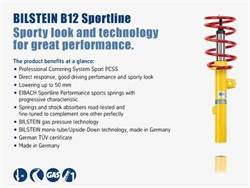 Bilstein Shocks - Bilstein Shocks 46-000750 B12 Series SportLine Lowering Kit