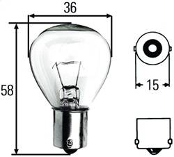 Hella - Hella H83035051 S11 Incandescent Bulb