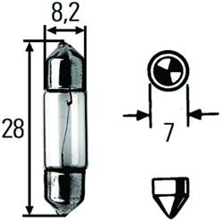 Hella - Hella H83200001 T2.5 Incandescent Bulb